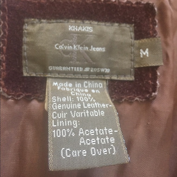 Calvin Klein Chocolate Brown Suede Leather coat - Picture 5 of 7